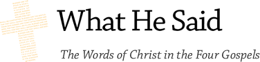 What He Said: The Words of Christ in the Four Gospels